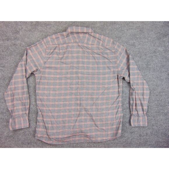 Charles Tyrwhitt Shirt Mens Large Gray‎ Orange Plaid Slim Fit Button Front - Picture 3 of 8